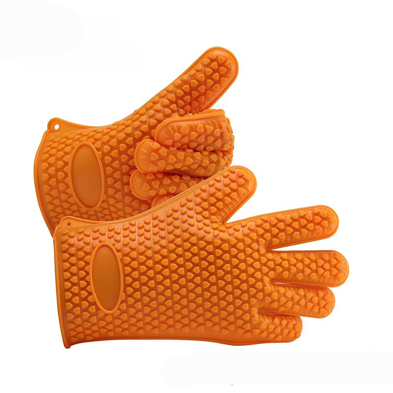 Custom freie Größe Hitzebeständiges Silikonofenhandschuh Siliziumofenhandschuhe