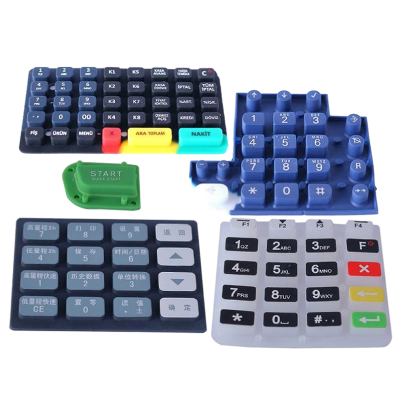 OEM -gedrucktes Logo Silikon benutzerdefinierte Silikonknopf Gummi -Tastatur -Fernsehbedienung