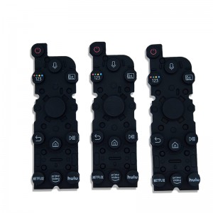 OEM -gedrucktes Logo Silikon benutzerdefinierte Silikonknopf Gummi -Tastatur -Fernsehbedienung