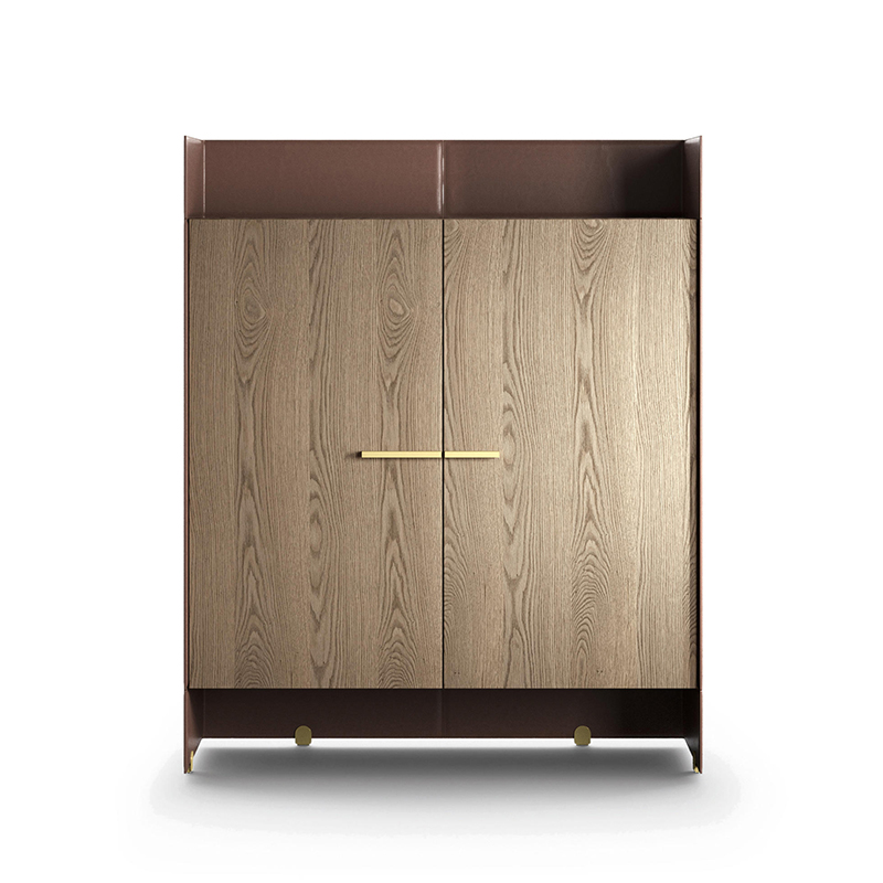 Modernes italienisches Design Lederholz Essen großes Sideboard -Buffet Schrank