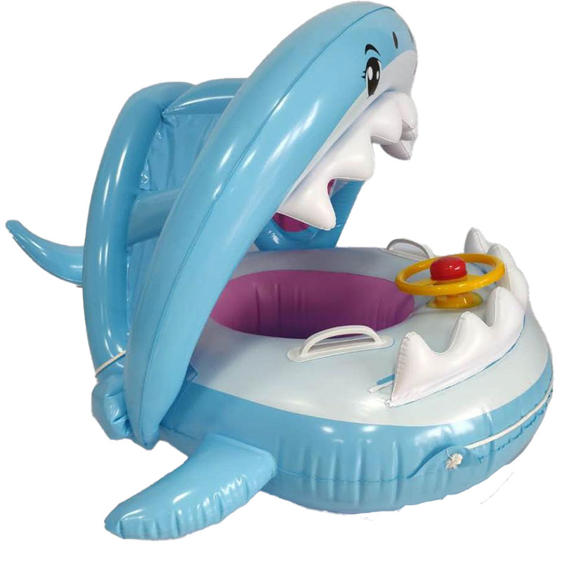 Kinder im Alter von 6-36 Monaten im Alter von 6 bis 36 Monaten, Schwimmbad Kleinkind Schwimmer mit aufblasbarem Baldachin Hai
