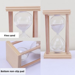 Home Hour Glass Sand Timer auf Ständer, ca. 30 Minuten, Holzfarbe