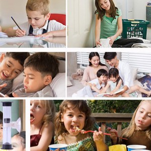 Fabrik heißer Verkauf farbenfrohe Mini 135 Minuten Plastiksand Timer Saugnapfuruhrwährung