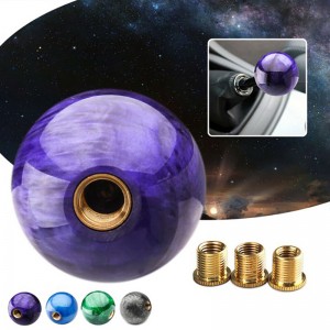 Universal Manual Racing Car Adaptation Gear Schaltknaufharzkugel Kopf mit Adaptern eingravierter Schaltknopf und Adapterfaktor