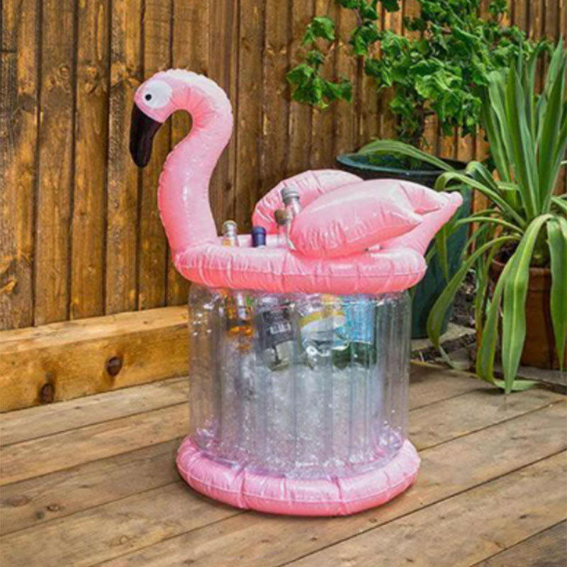 Riese Pink Flamingo aufblasbare Eisschaufel Kühler, Sommerpartyspielzeug Pool Beach Accessoires, Getränk Beer Bar Cup Halter