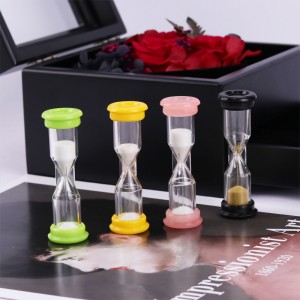 Kinder Happy Time 5 Minuten kleiner Plastik -Mini -ein -Minute -Glas -Sand -Sand -Timer