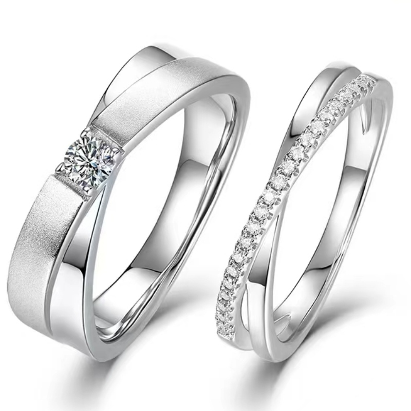 Sterling Silber 925/18K/14k/10k Gold mit Moissanit/Real Diamond Engagement Ring