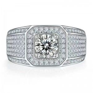 Engagement S925/18K/14k/10k mit Moissanit/echter Diamant für den Menschen