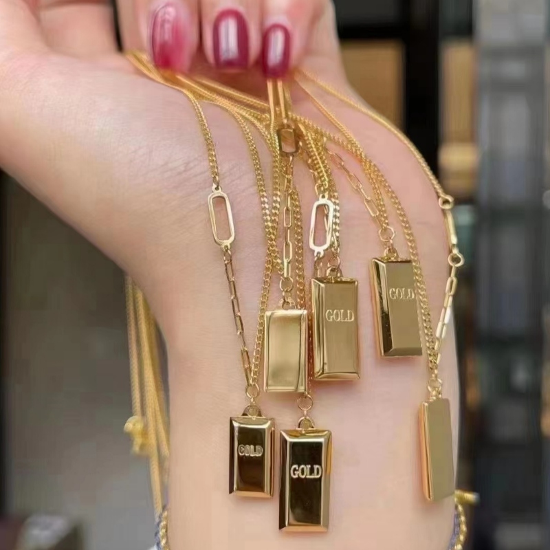 Neue Modestil 999 5G Technologie Gold Halskette für Mädchen