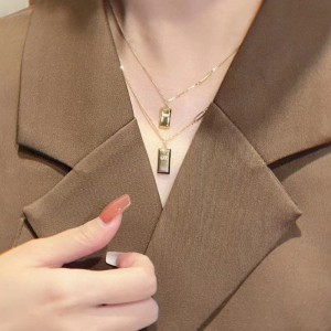 Neue Modestil 999 5G Technologie Gold Halskette für Mädchen