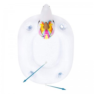 Schwimmender Eisschalengetränkehalter, Getränkebuffet Picknick Grillkühler, aufblasbare Einhorn -Servierbar