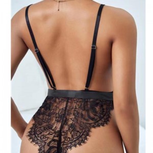 Sexy Spitze Teddy schwarz sexy spitzen bustiers sexy teddies dessous mit ribbon bogen