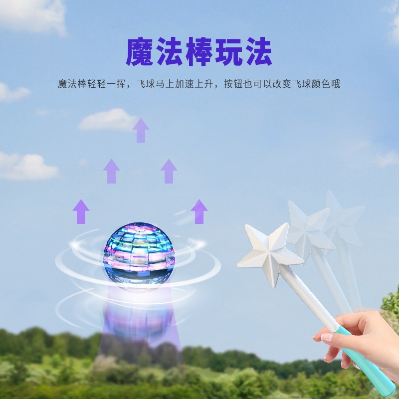Intelligente Induktion Wirbelkugel Flynovapro Magic Flying Ball Magic UFO Flying Ball Gyro Toy