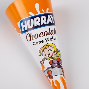 Lebensmittelqualität Eispapier Eiscreme Kegelkegelpapierverpackung und Druckhersteller On-Demand-Design und -produktion