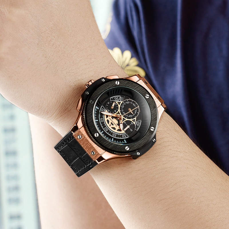 Daniel Gormantop Marke Luxus Sport Watch Männer Militär Uhr Blau Gummi -Gurt Automatische wasserdichte Uhren RM2204