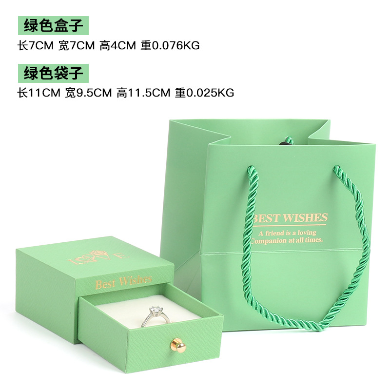Neue Makkaronschubladen -Schmuckschachtel Ringbox Ohrring Box Anhänger Halskette Box Schmuckschachtel Geschenkbox Geschenkbox