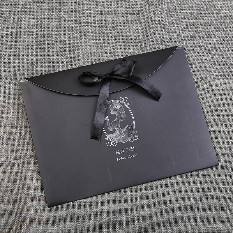 Koreanische dünne Lederhosen Verpackungsschachtel glänzende Hosen Leggings Strumpfhosen Strumpfhosen schwarzer Bandverpackungsschachtel