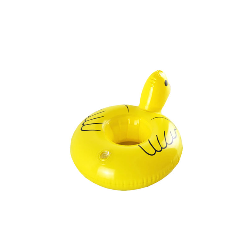 Aufblasbare Mini -gelbe Enten -Getränke Schwimmer aufblasbarer Entenpool, Halterpool Party aufblasbare Getränke Schwimmer