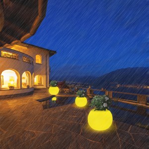 LED RUND FLOOM POT OUTDOOR Garten wasserdicht