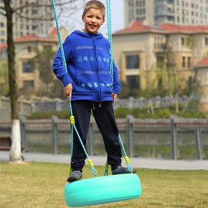 Outdoor -LED -Schwung leuchtet runde farbenfrohe hängende Farbfarbe LED -Möbel Reifenschwung