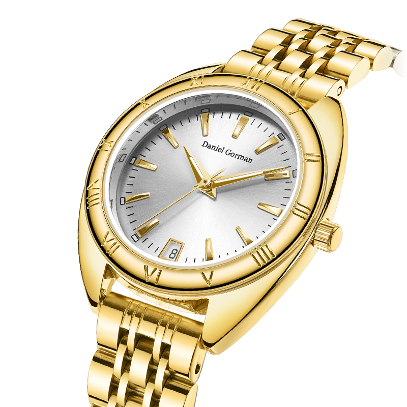 Daniel Gorman AN22415 einzigartige Design Luxusmodische Frauen watch Gold Ice Bound Watch Women 's Handgelenk Luxus