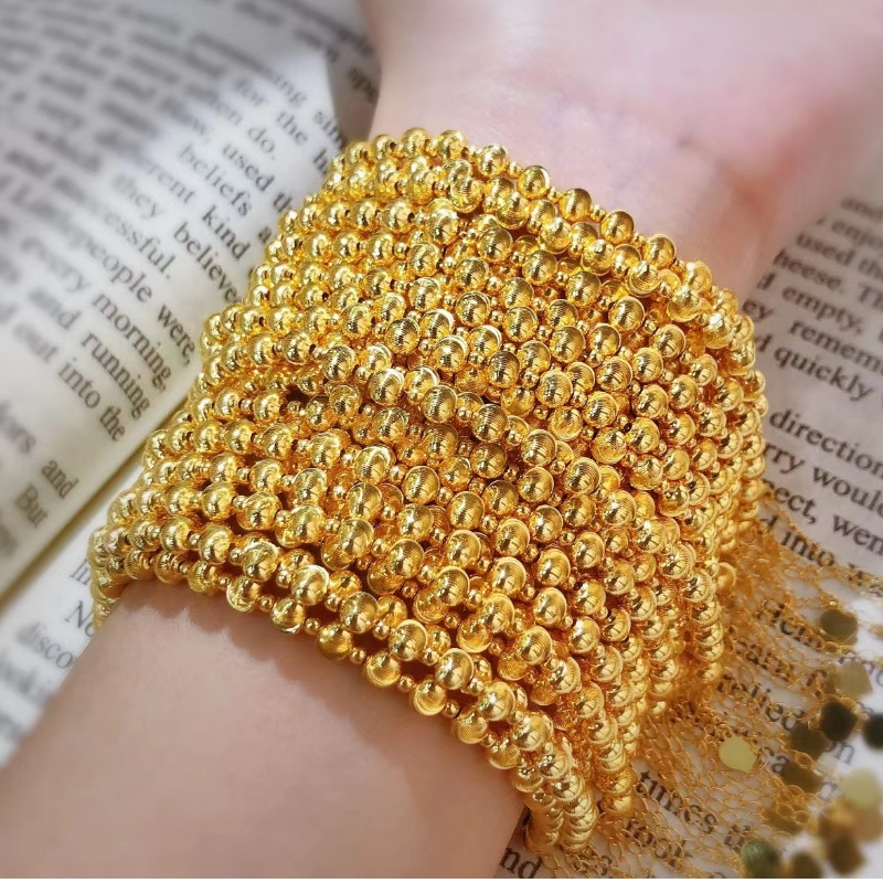 18k Goldperlenarmband bereit zum Schiff