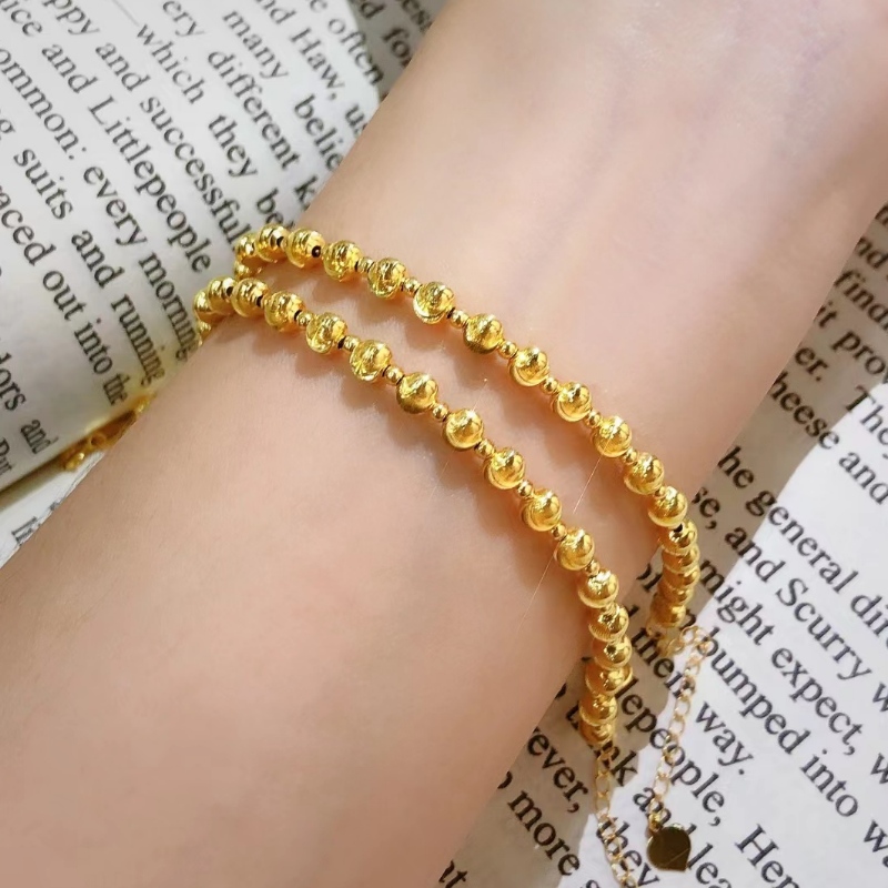 18k Goldperlenarmband bereit zum Schiff