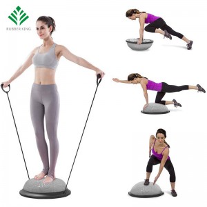 Halb Ball Balance Trainer mit Gurten Yoga Balance Ball Anti Slip für Kerntraining Home Fitness Stärke Training Workout Fitnessstudio
