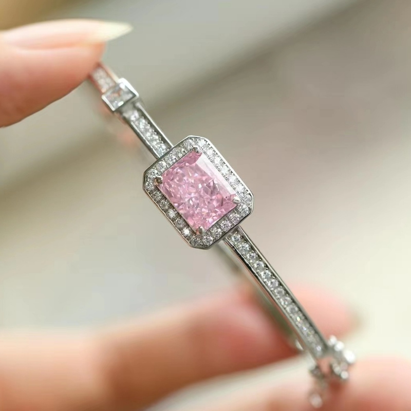 Sterlingsilber 925 mit hohem Kohlenstoff -farbenfrohes Diamantarmband