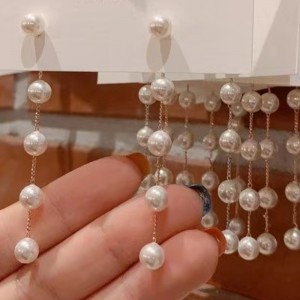 18K Gold Perlenohrring für Mädchen