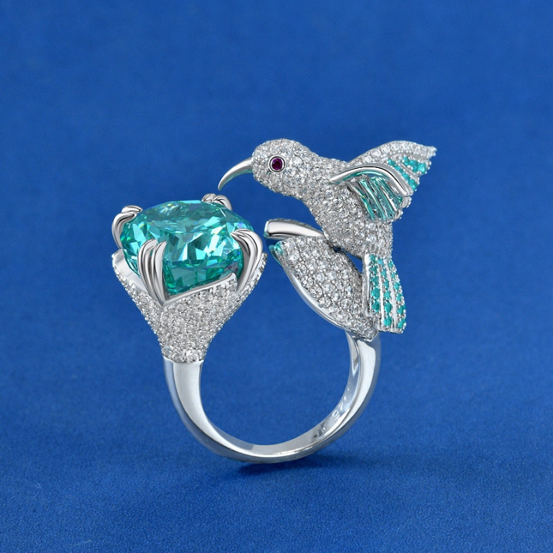 Neues Design Sterling Silber 925 mit AAAAA Zirkon Steinvogel Ring bereit zum Schiff