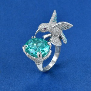 Neues Design Sterling Silber 925 mit AAAAA Zirkon Steinvogel Ring bereit zum Schiff
