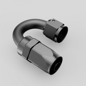 Aluminiumschneiderstil Schwenkschlauch endet 0/30/45/60/90/120/150/180 Grad Eine passende weibliche an6 an8 an8 an10 an12 an16 an20