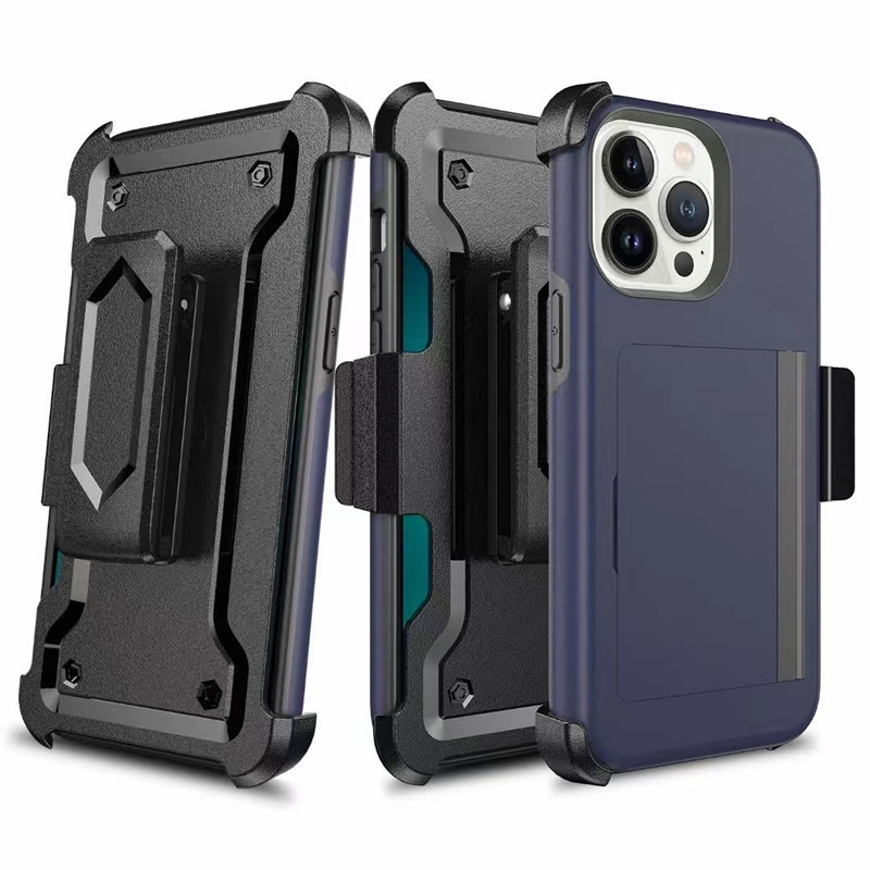 Geeignet für Apple iPhone13Pro Mobiltelefonhülle mit integriertem Kartendesign Mobiltelefonhülle und Klammer Handy Lederhülle