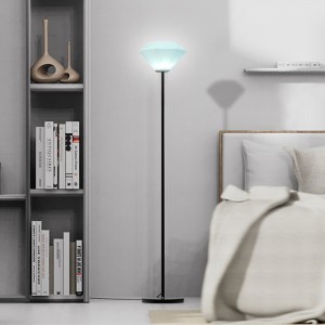2022neuenordische minimalistische Wohnkulturstehlampe, stehende Fernbedienung RGB -LED -Stehlampe, kreativer Diamant -Dimmbaren -Wohnzimmer im Freien Gartensthoad mit Schmiedeeisebei