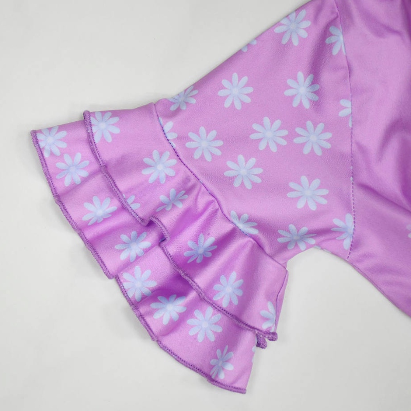 TV Movie Cosplay Girls Kurzarm Blume Rüschen Prinzessin Party Kleidung Kleid Kostüme