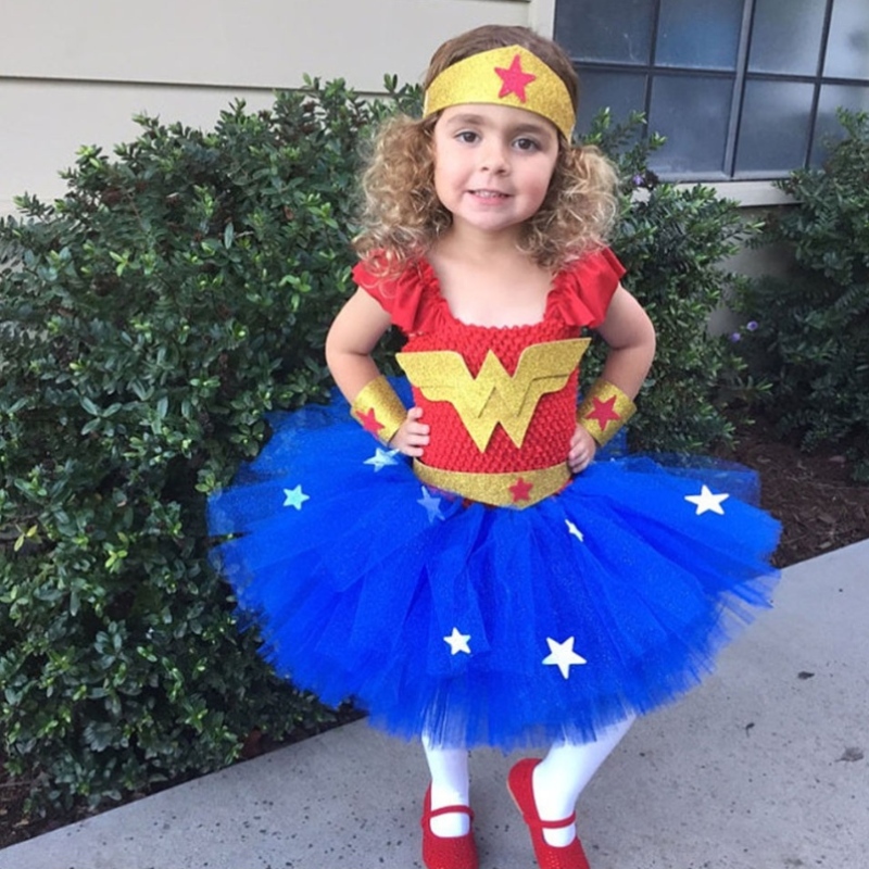 Mädchenkleid Cosplay Dawn of Justice Kleid für Mädchen Kinder Kinder Superhelden Cosplay Halloween Party Kleid Kostüm für 2-12 Jahre
