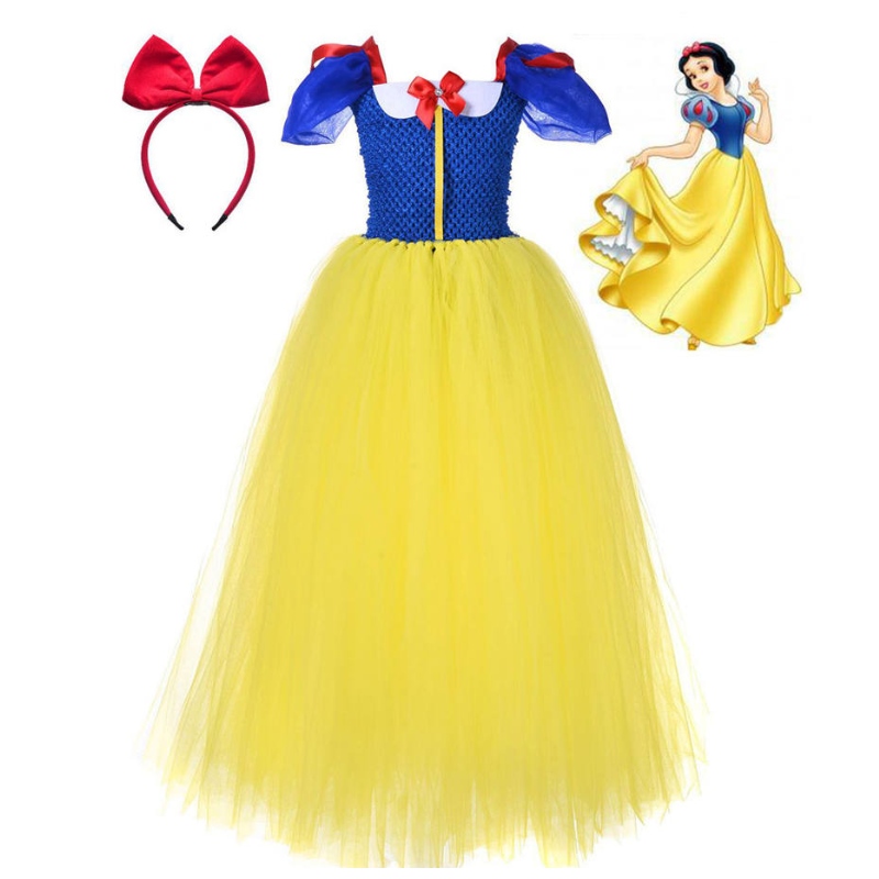 Sommerprinzessinkleid für Mädchen Schneewittchen Cosplay Kostüm Puff Ärmel Kinder Kleid Kinder Party Geburtstag Fantasie