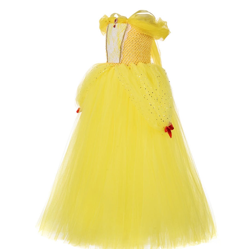 Mädchen Belle Prinzessin Kleid Kinder Schönheit und das Biest Kostüm Mädchen Baby Weihnachten Prinzessin Geburtstagsfeier Kostüm Kleid