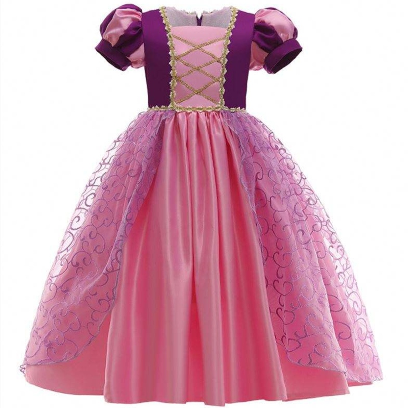 Kid Girls Prinzessin Rapunzel Dress Up Kinder Kinder Halloween Kostüm Geburtstagsfeier D0694