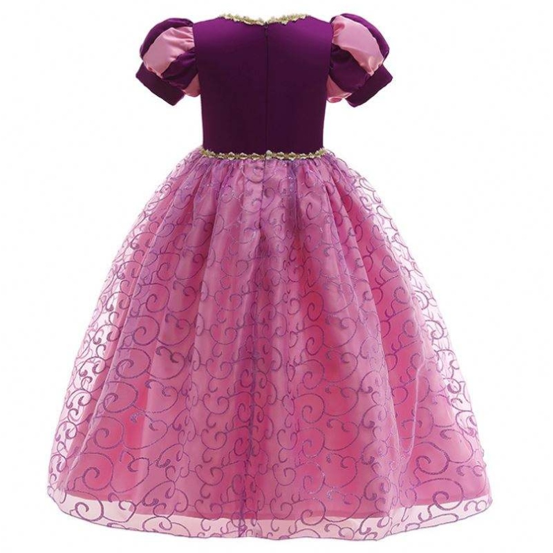 Kid Girls Prinzessin Rapunzel Dress Up Kinder Kinder Halloween Kostüm Geburtstagsfeier D0694