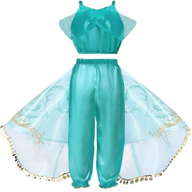 Girls Food Kleid Kinder Halloween Kostüm Cosplay Kleidung Lil Girls Prinzessin Jasmine Partykleid