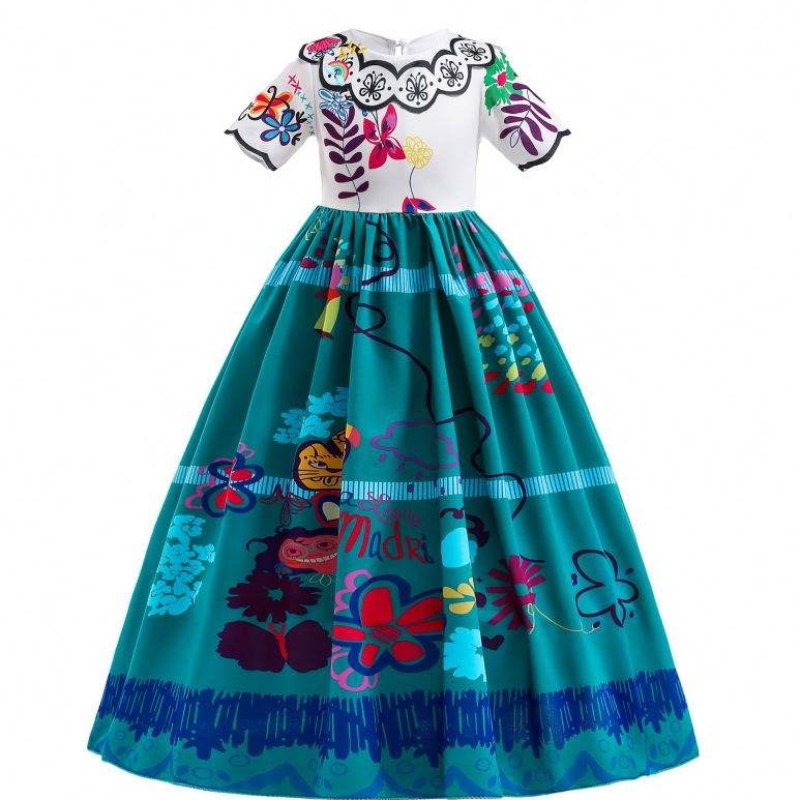 Baige Girls Tödliche Kleider für Halloween Prinzessin Encanto Mirabel Kleid Karneval Party Prinzessin Kostüm für Mädchen