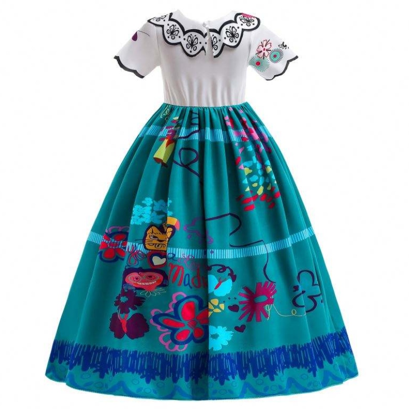 Baige Girls Tödliche Kleider für Halloween Prinzessin Encanto Mirabel Kleid Karneval Party Prinzessin Kostüm für Mädchen