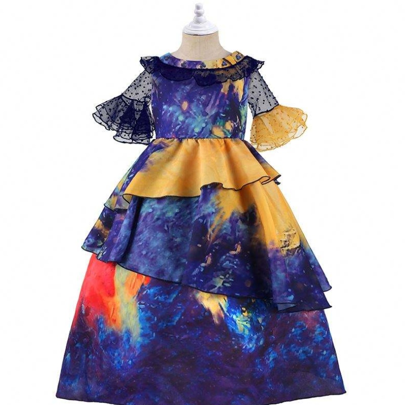 Baige Cosplay Isabella Purple Anime Encanto Kleid Karnevalsparty Prinzessin Kostüm für Mädchen