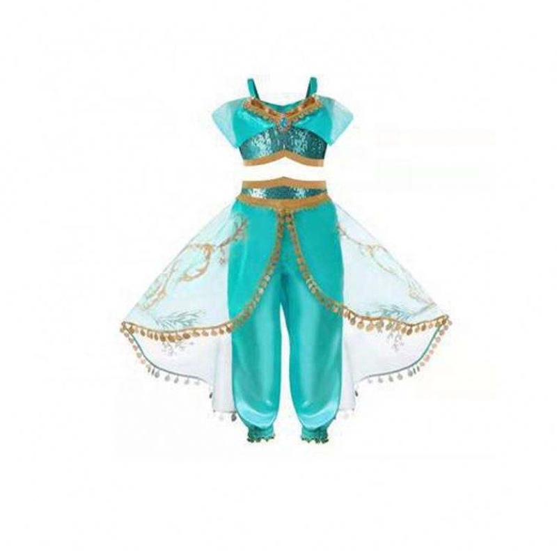 Neues Produkt TV&movie Jasmine Prinzessin Kleid Aladdin Magic Lamp Prinzessin Kostüm Kinder Kleider Mädchen Party
