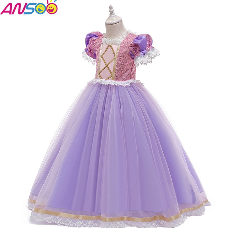 Ansoo Kids Birthday Party Kleider Halloween Ostern Carnival Cosplay Prinzessin Sofia Rapunzel Dress up Girls Kostüm