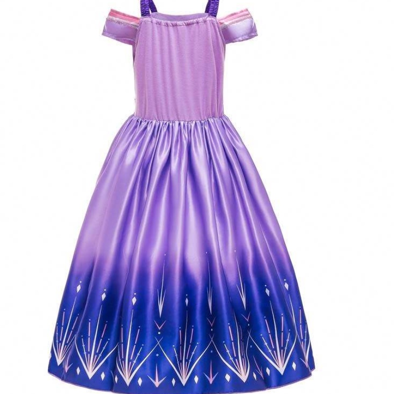 Großhandel Prinzessin Kostüm Pailletten Mesh Party Elsa Kleid für Kinder mit Accessoires HCGD-030