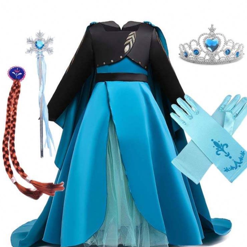 Königin Krönungskostümneue Elsa 2 Mädchen Kleid Elsa Kleid für Kinder HCGD-035