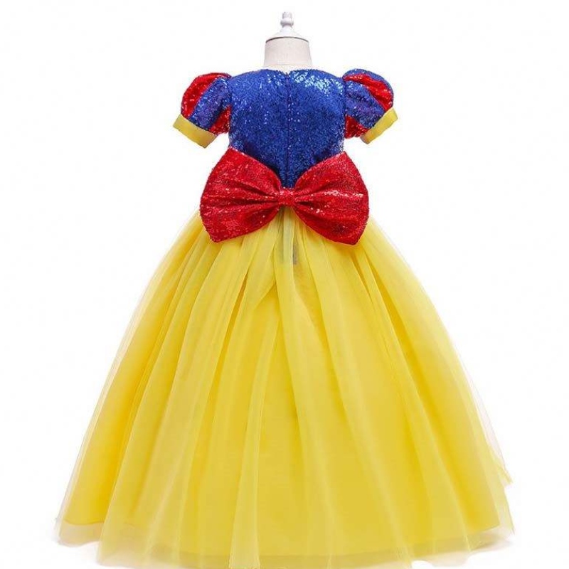 Mädchen Geburtstagsfeier Laternenhülle Schneeweiß-Prinzessin Kleid für Kinder Mädchen Schneewittchen Kleid HCSW-008